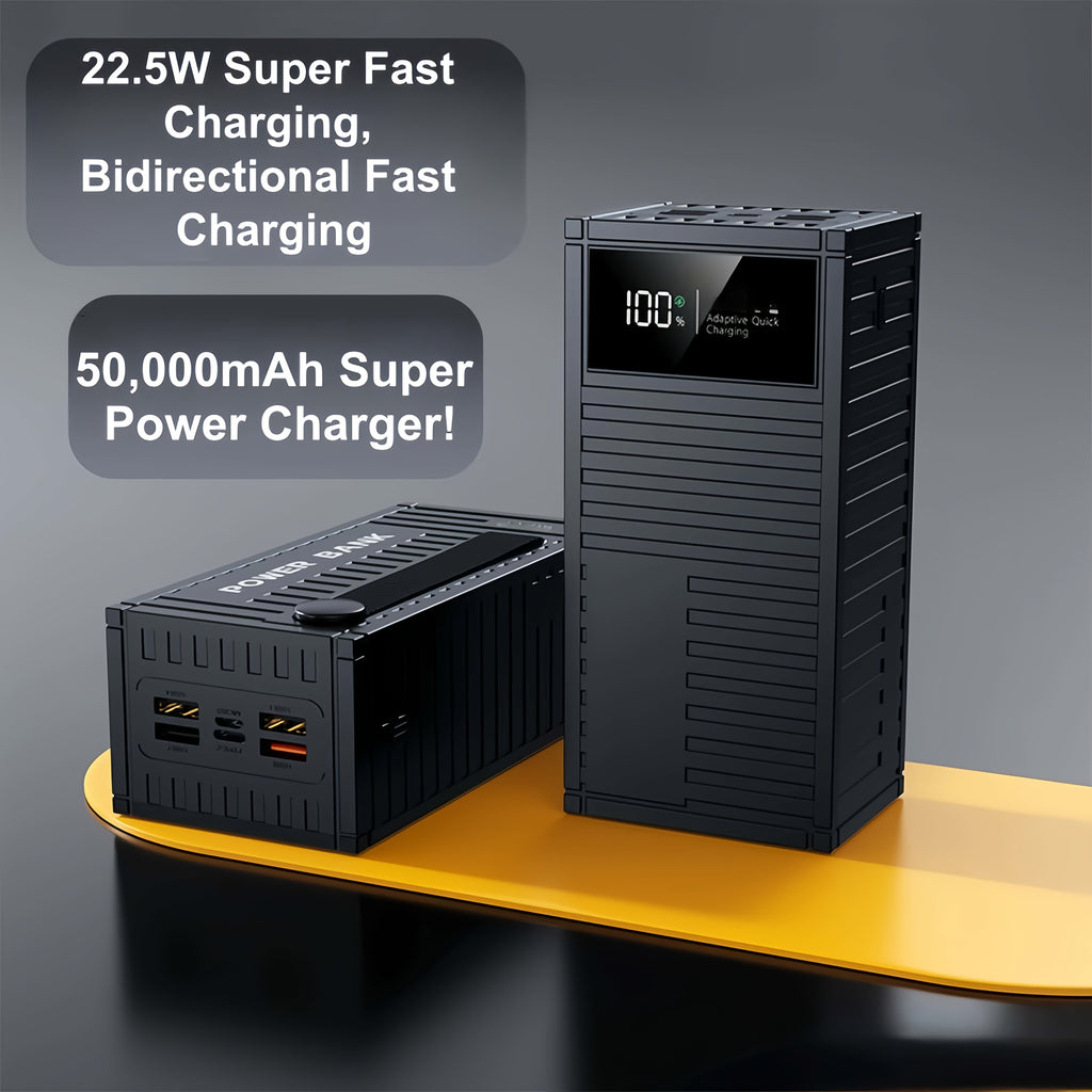 50000 Mah Portable Charger Power Bank with LCD Display And USB-C Fast Charging, 66W External Battery Pack for Iphone 16/15/14/13, Ipad, Galaxy, Android Devices, Portable Charger Power Bank, Portable Charger, Dual USB Output, Lithium Polymer Battery