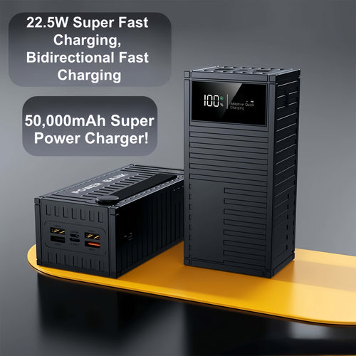 50000 Mah Portable Charger Power Bank with LCD Display And USB-C Fast Charging, 66W External Battery Pack for Iphone 16/15/14/13, Ipad, Galaxy, Android Devices, Portable Charger Power Bank, Portable Charger, Dual USB Output, Lithium Polymer Battery